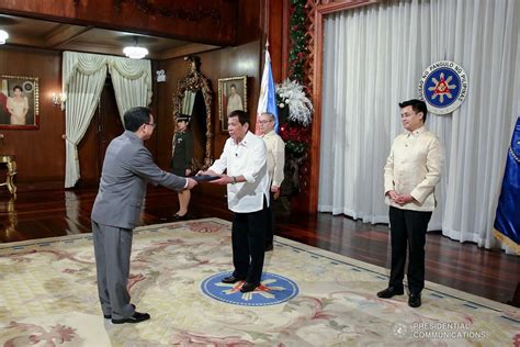 President Rodrigo Roa Duterte Receives The Credentials Of Resident