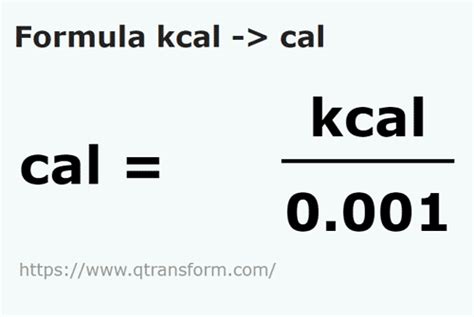 Kilocalorías A Calorías Kcal A Cal Convertir Kcal A Cal