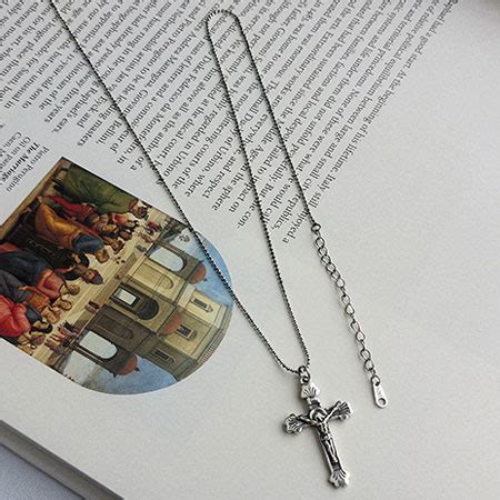 Jesus On The Cross Pendant Necklace With Chain Sterling Silver Jewelryeva