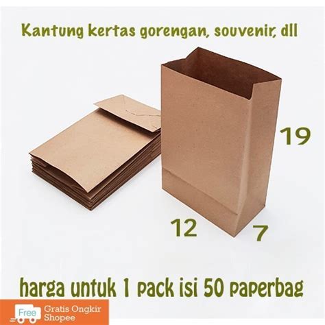 Jual Kantung Kertas Coklat X Paper Bag Kantong Gorengan Roti