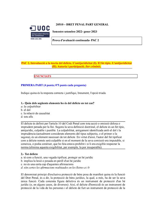 Pac Solucions Solucio Pac Dret Penal Part