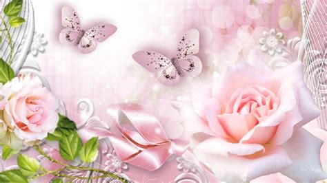 Roses and Butterflies Wallpapers on WallpaperDog