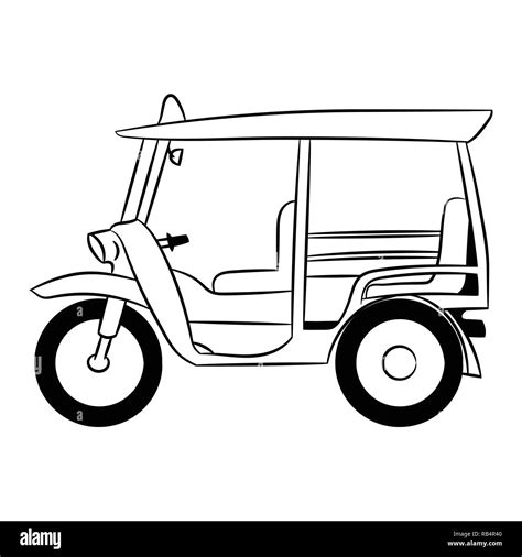 Tuk Tuk Raya Coloring Page Coloring Pages