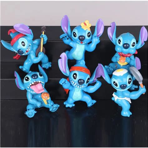 Disney Pcs Lot Cm Kawaii Anime Cartoon Lilo Stitch Pvc Action