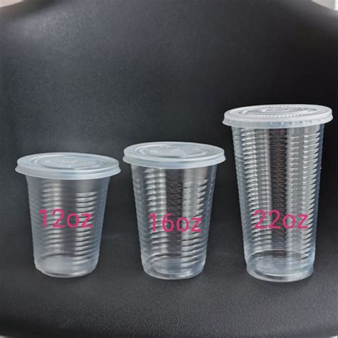 Cawan Plastik 100pieces Disposable Plastic Cup 12oz 16oz 22oz