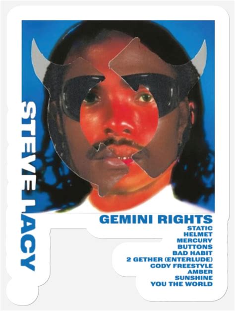 Steve Lacy Stickers Gemini Rights Stickers 2022 Album Steve Lacy