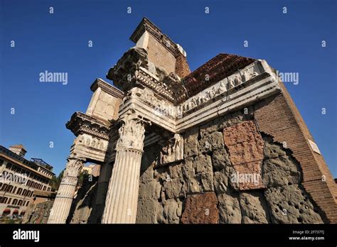 Italy Rome Forum Of Nerva Temple Of Minerva Stock Photo Alamy