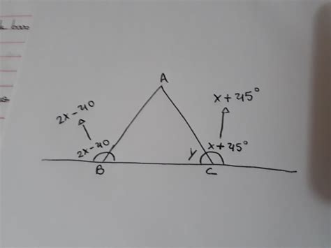 Se O Triângulo Abc é Isósceles De Base Bc Determine X E Y Br