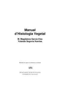 Manual D Histologia Vegetal Apuntes De Citolog A E Histolog A Vegetal