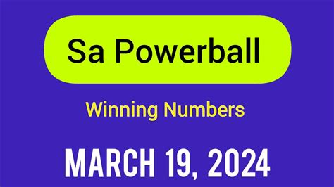 Powerball Results For Tuesday 19 March 2024 Olympics Kevyn Merilyn