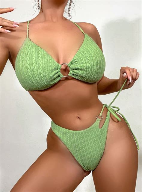 Chanshuang New Bikini Sexy Swimsuit European And American Split Swimsuit Female Strap Swimsuit