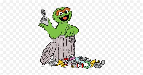 Oscar The Grouch Trash Can Clip Art