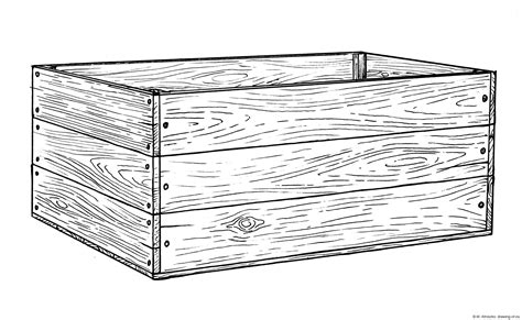 Drawing Of Wooden Box Drawing Of Eu