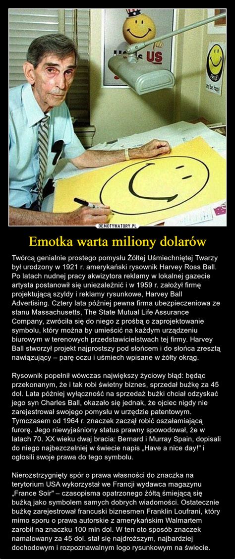 Emotka warta miliony dolarów Demotywatory pl