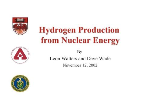 PDF Hydrogen Production From Nuclear Energy Jefferson Lab DOKUMEN