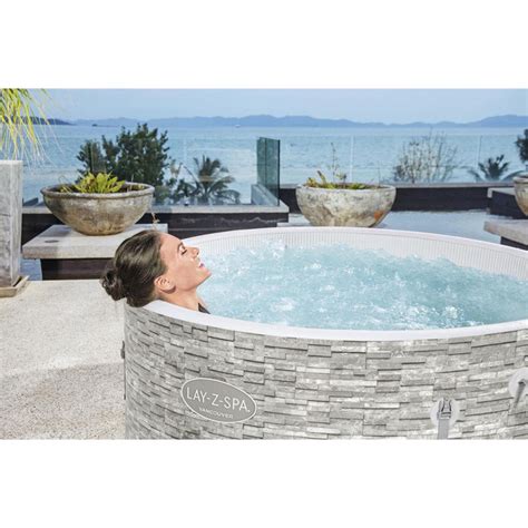 BESTWAY Lay Z Spa Vancouver AirJet Plus Spa Gonflable Rond 155 X 60 Cm