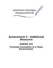 Bsbinn Assessment Additional Resource Docx Assessment