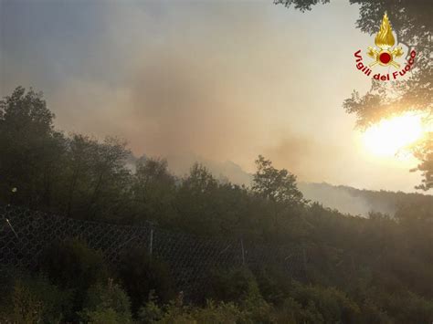 Bologna Incendio Tra Vergato E Cereglio Case Evacuate E Strada Chiusa