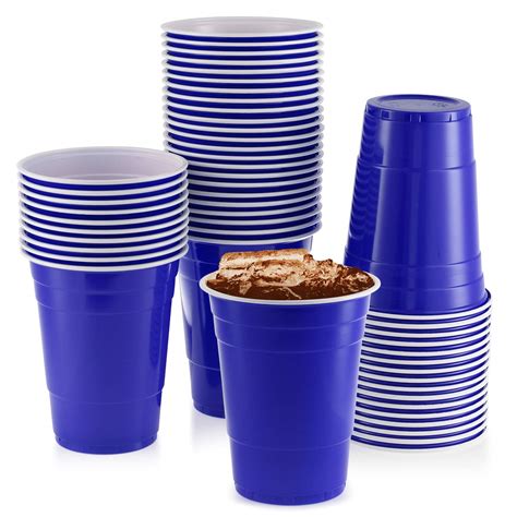 Buy Blue Cups 50 Pack 16 Oz Disposable Plastic Cup Big Birthday