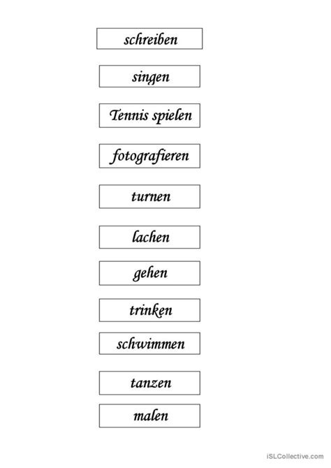 Bilder Und Verben Zuordnen Allgemein Deutsch Daf Arbeitsbl Tter Pdf Doc