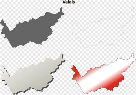 Conjunto De Mapa De Contorno Detallado En Blanco De Valais Png Pngwing