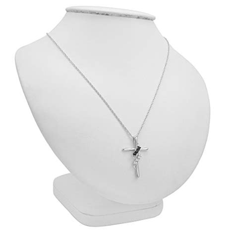 Carbonado ♦♦♦ Black And White Diamond Cross Pendant Necklace In Sterling Silver