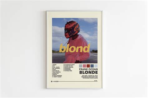POSTER Frank Ocean Posters Blonde Poster Blonde Tracklist Album