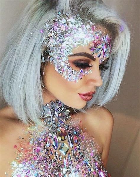 Time To Sparkle In 2020 Festival Makeup Glitter Halloween Makeup Pretty Festival Makeup Rave