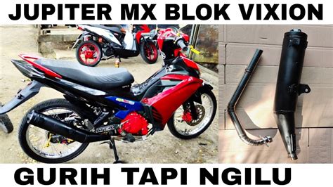 KNALPOT STANDAR BOBOK JUPITER MX BLOK VIXION SUARA PLONG ADEM LEHER