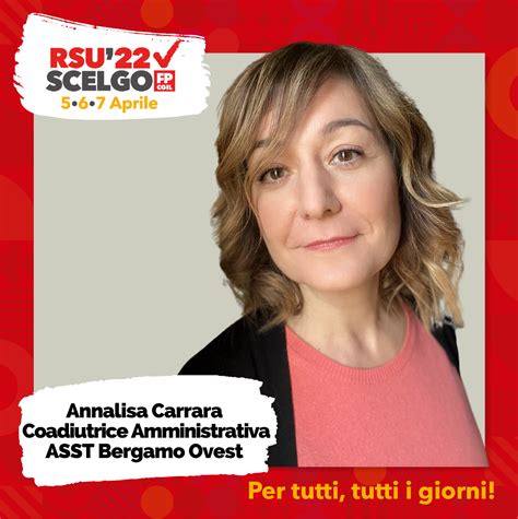 Rsu 2022 Mi Candido Con Fp Cgil Annalisa Carrara Coadiutrice