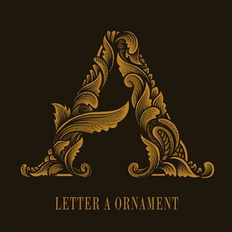 Lettre Un Style D Ornement Vintage Logo Art Vectoriel Chez Vecteezy