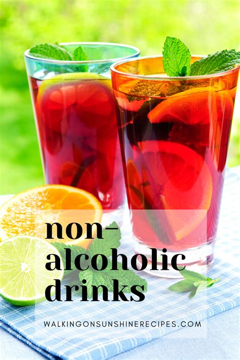 Fresh Non-Alcoholic Drinks - Walking On Sunshine Recipes