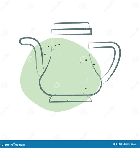 Icon Hot Pot Related To Vintage Decoration Symbol Color Spot Style