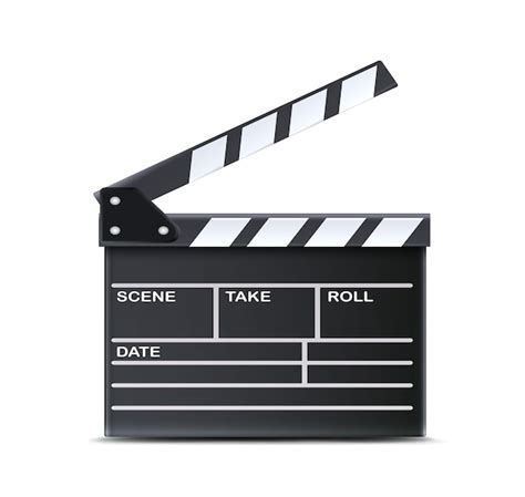 Free Vector Realistic Vector Icon Movie Clapper Board