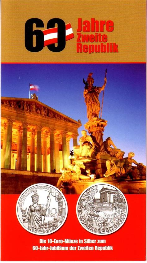 Österreich 10 Euro 2005 Silber Gedenkmünze 60 Jahre Zweite Republik