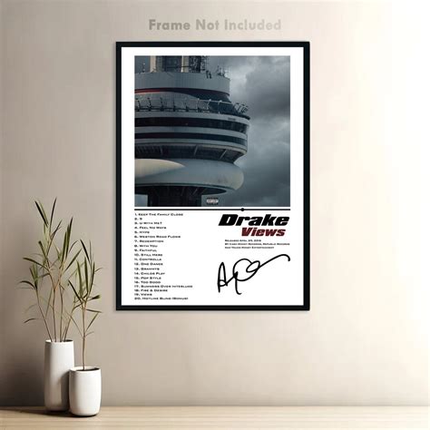 Drake Views Album Cover Print Album Cover Poster Music Print Music Poster Hip Hop Music Poster ...