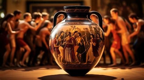 Premium Photo | Amphora celebrates ancient Greek music and dance with ...