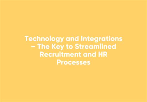 Integrations The Key To Streamlined Recruitment And Hr Processes