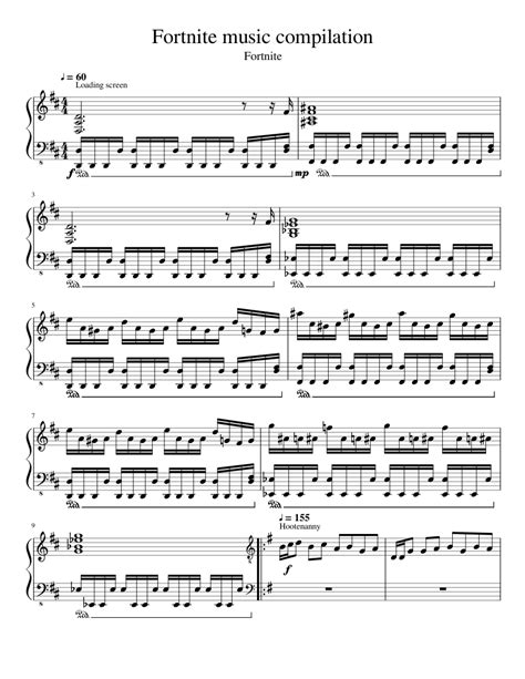 Fortnite Music Compilation Sheet Music For Piano Download Free In Pdf