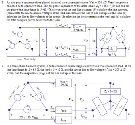 Solved An Abc Phase Sequence Three Phased Balanced Chegg