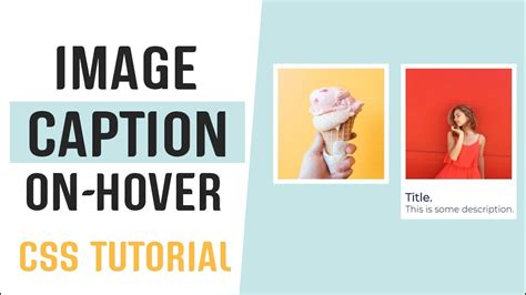 Image Captions On Hover Css Css Image Hover Effects Css Tutorial