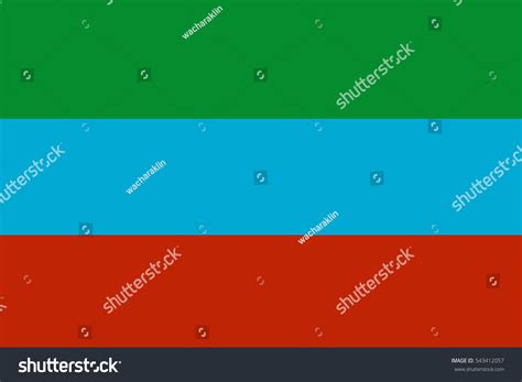 Dagestan Republic Flag Illustration Symbol Stock Illustration 543412057