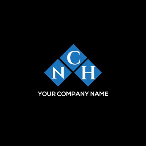 Nch Letter Logo Design On Black Background Nch Creative Initials