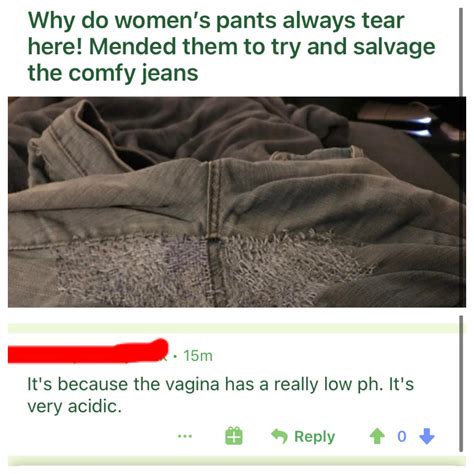 For heaven’s sake. Our vaginas are not constantly leaking fluid down