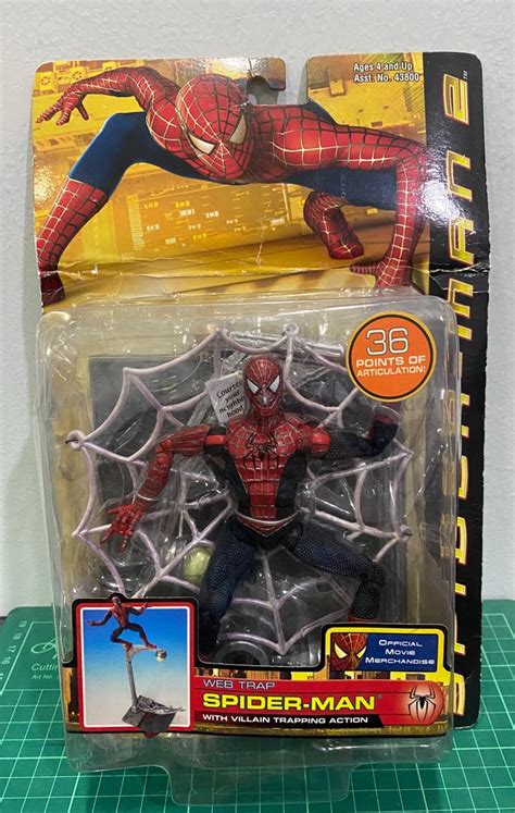 Toybiz Spiderman 2 Web Trap Spider Man With Villain Trapping Action