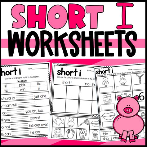 Short I Worksheets Sorts Cloze Read And Draw And More Made By