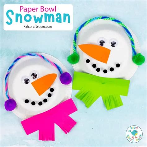 Paper Plate Melting Snowman Craft - Kids Craft Room