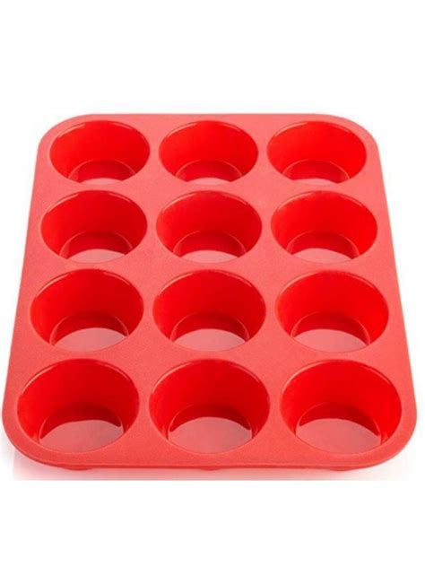 Molde De Silicon Muffin Mediano Ø 6cm Ø 4 5cm 12 Cavidades