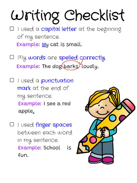 Writing Checklist Chart | Made By Teachers