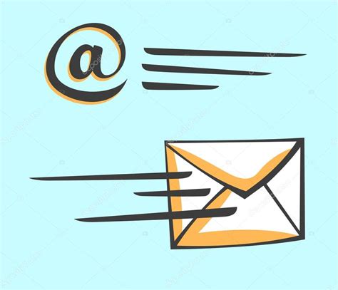 E Mail Umschlag Symbol In Einer Bewegung Cartoon Pop Art Stil Stock